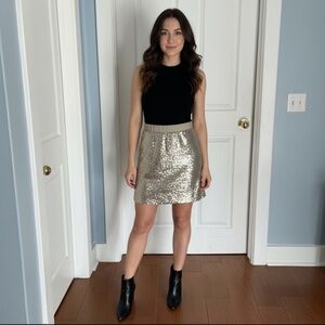 💎Joe Fresh Gold Sequinned skirt medium
